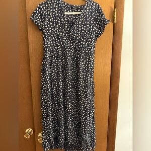Madewell Navy Floral Dress
